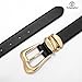 TRIWORKS Women's Belts for Jeans Pants Gold Buckle Fashion Waist Belts for Ladies Leather Belts