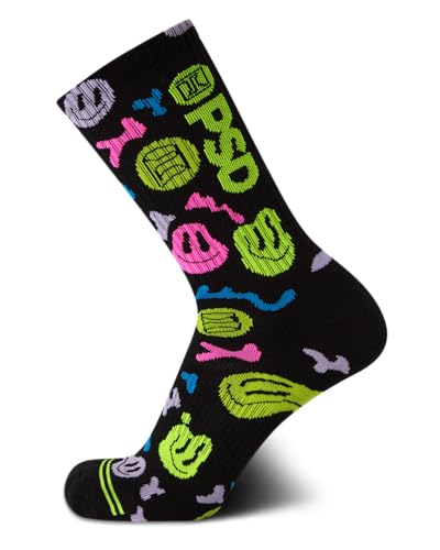 PSD Men's Novelty Crew Socks - Cushioned Comfort Mid-Calf Funny Graphic Dress Socks for Men (Sizes: 6-12.5)