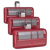 3 for Chamberlain LiftMaster Craftsman Garage Door Opener Remote 893LM 893Max 971LM Universal, Red