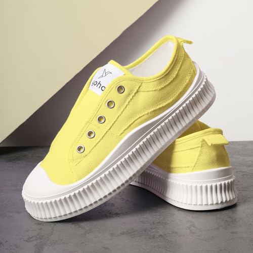 Image of YOHO Cruise Women's Without Lace Trendy Stylish Canvas Slip-On Sneakers (SoS)