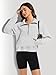 XFIFM Womens Sweatshirts Half Zip Cropped Pullover Fleece Quarter Zipper Hoodies Fall Fashion Outfits Clothes Grey