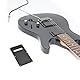 WANDIC Guitar Backplate, Tremoloabdeckung with 6 Screws Back Plate 3Ply Strat Modern Style E-Gitarre, Schwarz
