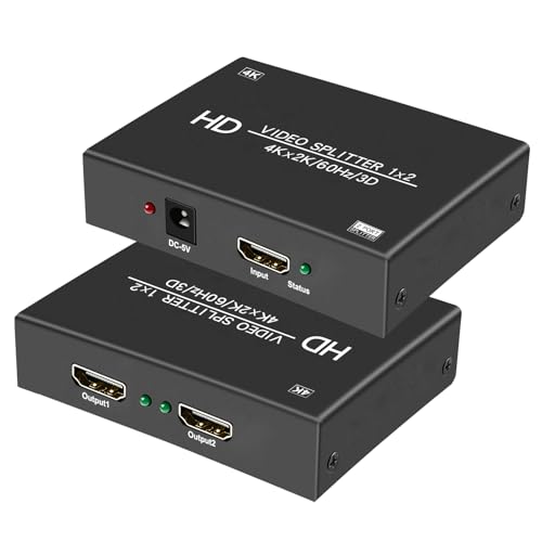 Duplicador HDMI 4K 60Hz para dos monitores idénticos con ancho de banda estable de 18 Gbps