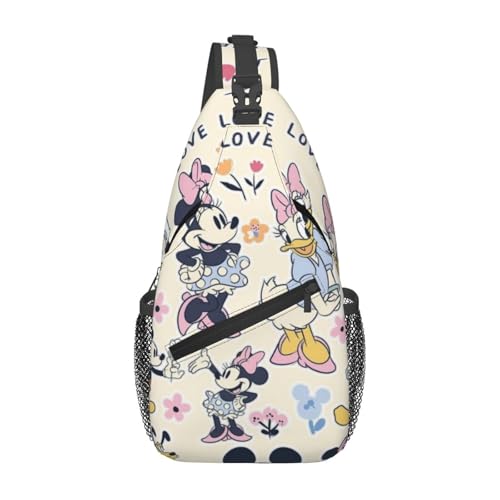 スリングバッグ ミッキーマウス かわいい 漫画 ウエストバッグ 軽量 大容量 防水 おしゃれ アニメ 斜めがけバッグ チェストバッグ 登山 旅行 人気 ギフト