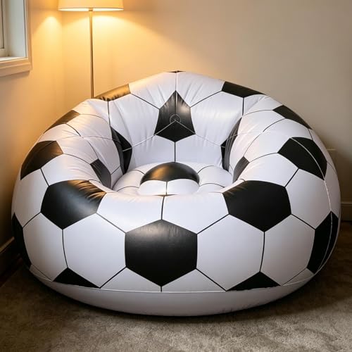 Sofá hinchable de fútbol para descansar sin dolor en acampadas libres 3