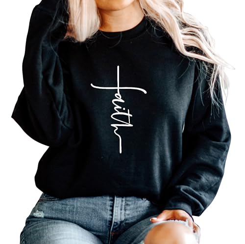 Faih sweatshirt,Christian clothing,Faith Sweatshirt, Faith Cross Sweatshirt, Christian Gift, Faith Gift,Love and Grace Shirt, Faith Cross, Vertical Cross, Jesus3