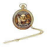 Generico Orologio Da Tasca - Catena Americana 250esimo Accessorio Di, Gioielli Con Orologio A Mano Retrò, Stile Vintage | Elegante Quarzo Per Uomo Donna, Viaggio Quotidiano In Ufficio, Festa Di N