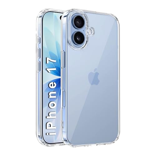 Image of CEDO iPhone 17 Clear Case | Soft Flexible Slim-Fit | Full Body 360 Protection Shock Proof TPU Back Cover (Transparent)