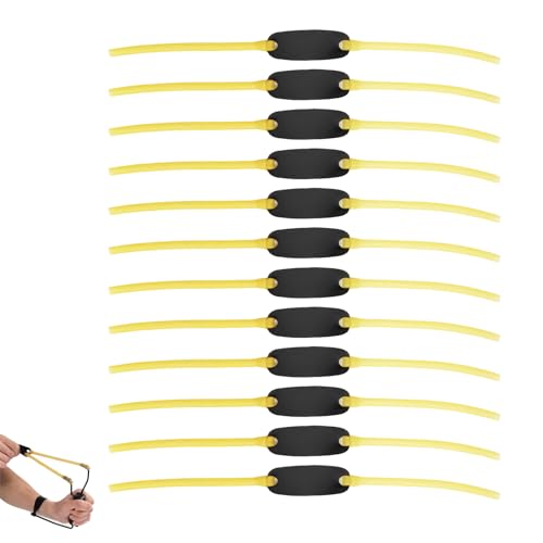 Fionda Professionale da Tiro per Adulti, 12 Pezzi, Elastici in Lattice Naturale, per Caccia Pesca Tiro