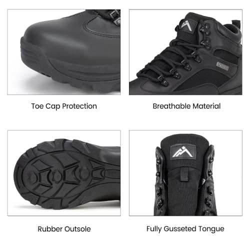 Image of CC-Los Men's Waterproof Hiking Boots Non-Slip Outdoor Walking Ankle Height