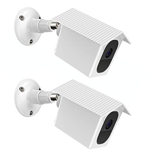 Preisvergleich Produktbild BECEMURU Wandhalterung Wetterfestes Dach und Stabilität 360 Grad Schutz Einstellbare Innen- / Außenmontage Schutzhülle für Arlo Pro / Pro2 Kamera (Weiß, 2 Pack)