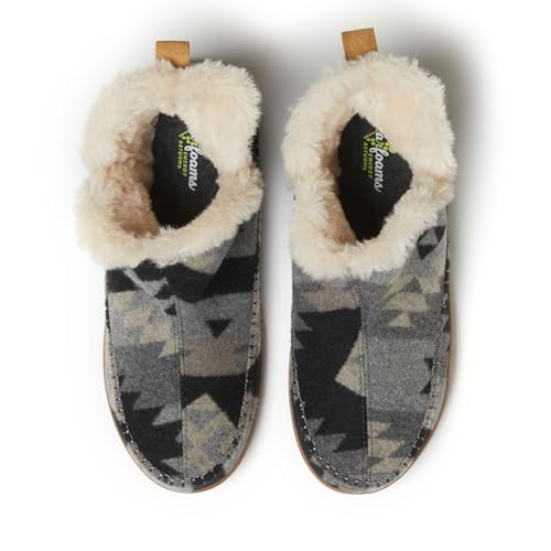 Image of Dearfoams Men's Memory Foam Indoor House Slippers Brixen Ankle Boot House Shoes - Gifts for Men