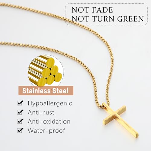 Bulk Stainless Steel Cross Necklace for Men Gifts Christian Gift Cross Necklace Pendant2