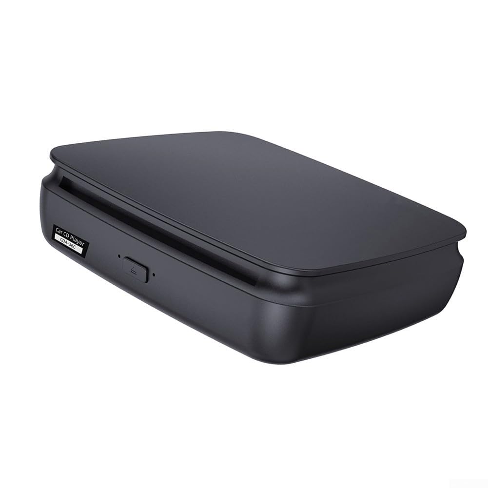 Lecteur CD compact avec fonction radio via USB : Discman personnel pour bureau de voiture Noir 15,8 cm