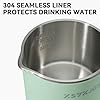 Faltbarer Wasserkocher 1L Grün Reise Camping Wasserkessel - 600W 304 Edelstahl Elektrischer Wasserkocher BPA-freier - Doppelwand Design mit Automatische Konstanttemperatur und Dauerkochfunktion