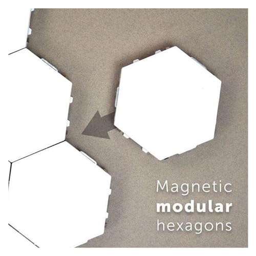 Lámpara de pared táctil magnética con diseño de panal modular para decoración 6