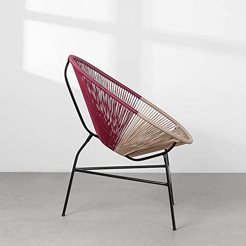 Poltrona Acapulco - Bege e Beterraba