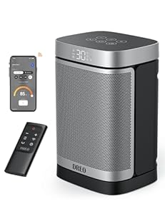 Dreo Smarter Heizlüfter Energiesparend Leise, 1500W PTC Kerarmik Heizung mit Thermostat, 3 Modi, 70° Oszillation, WLAN Alexa & Google Assistant Elektroheizung, Überhitzungs-Kippschutz, Heater314S