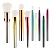 【El juego contiene】: 9 brochas de maquillaje coloridas. El juego de brochas de maquillaje de calidad profesional incluye todos los elementos básicos que necesita para las aplicaciones diarias.