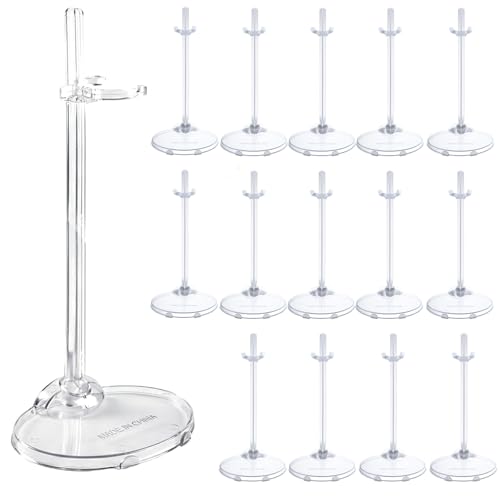 Dotbengc 15-Pack Adjustable Doll Stands