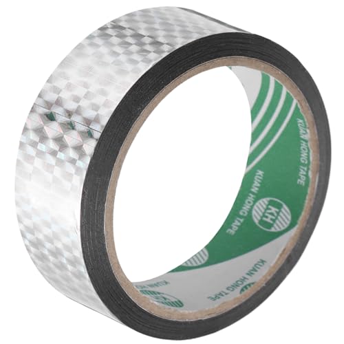 MECCANIXITY Silver Tone Metalized Tape 1.4 Inch x 55 Yards Decor Tape for Craft Detailing Accent Wall, Graphic Arts