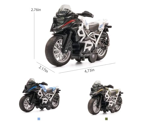 Image of Police Motorcycle Toy - Pull Back Motorcycle Toys, Tiny Gift with Music Lighting, Latte Motorcycles Toy for Kids Boys Age 3-8 Year Old [Multicolor] (GT-Tourer-Multicolor)