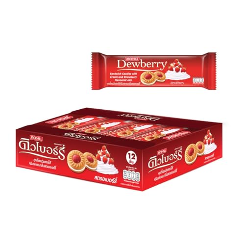 DEWBERRY CREAM COOKIE STRAWBERRY 36G PACK 12