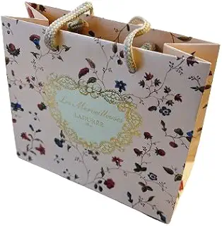 レ・メルヴェイユーズ ラデュレ Les Merveilleuses LADUREE ショッパー 紙袋 ショップ袋 ピンク 花柄 プレゼント ギフト 18cm*16cm*8cm