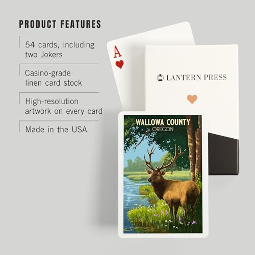 Baraja de Cartas Póker 52 para Adultos Wallowa County Oregon miniatura 3