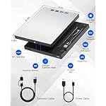 External Blu ray Drive for Laptop Blu Ray Burner External Blueray/dvd Drive for PC USB 3.0 Type-C Support 100G BD Disc Drives Portable Bluray DVD Player CD Reader Compatible with Windows Linux Mac OS - Image 5