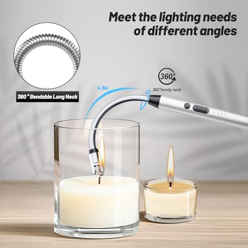 Encendedor eléctrico VEHHE con cuello flexible y carga USB miniatura 4