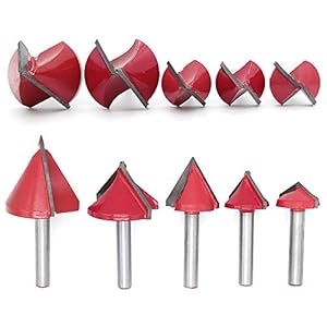 DingGreat 5Stk 6mm V-Nutfräser-Bit Set