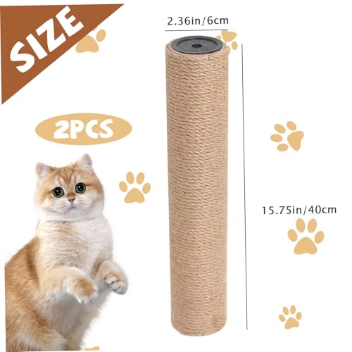 Newgtuizi X6ZP5L240730KGYFUS Cat Scratching Post Replacement,2Pcs Sisal Pole Cat Tree Replacement Post thumb #2