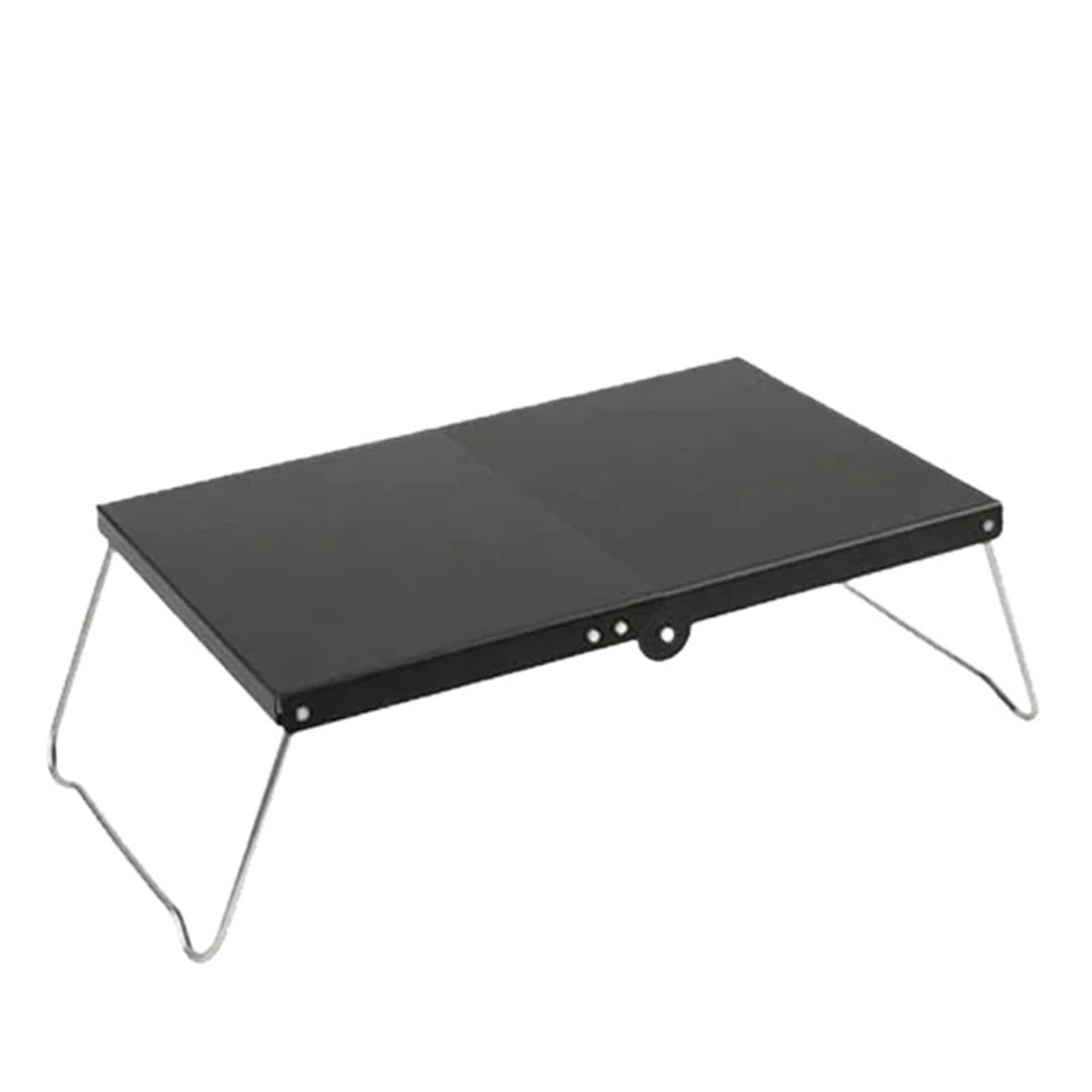 Table de camping pliante portable et légère en aluminium noir