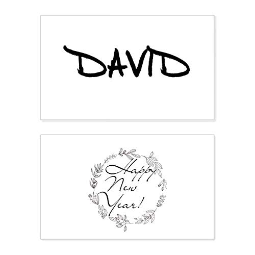 Tarjeta de Año Nuevo con mensaje en inglés y caligrafía Special Handwriting para recuerdos eternos
