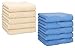 Produktbild Betz 10 Stück Seiftücher Premium 100% Baumwolle Seiflappen Set 30x30 cm Farbe beige und hellblau