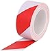 Produktbild Warnband rot weiß -Wasserdicht Selbstklebendes Klebeband Gefahr Warnung Absperrband Markierungs Warnklebeband fur Treppen Schritte 48mm x 33m