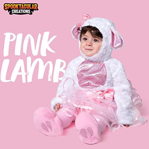 Disfraz de cordero rosa para bebé Halloween miniatura 2