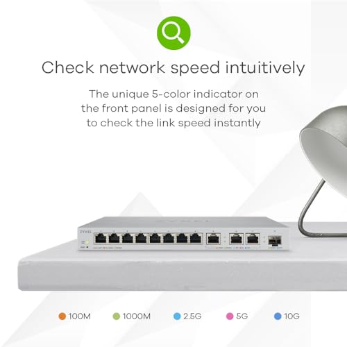 Image of Zyxel 12 Port Web Managed Multi Gigabit Ethernet Switch|3 Port 10G /2.5G and 1 Port 10G SFP+|Plug and Play|Metal Shielded Port|Desktop /Wall Mount|Support QoS,Vlan,IGMP,Link Aggregation (XGS1250-12)