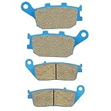 Front & Rear Ceramic Brake Pads Set for Honda VT 1100 C2/VT 1300 CR CS CT/VTX 1300 C R T 1995 1996 1997 1998 1999-2005 2006 2007 2008 2009 2010 2011-2015, 2 sets Front and Rear Brake Pads