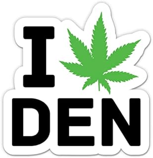 I Heart Denver Weed Leaf Marijuana Sticker - 3" Laptop Sticker - Waterproof Vinyl for Car, Phone, Water Bottle - Colorado Legal Decal