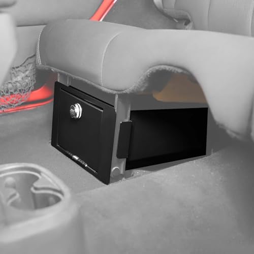 JOSHELA for Jeep JLU Under Rear Seat Safe Box with Security Lock for Jeep Wrangler JKU 2007-2017 for Wrangler JLU 2018 up 4DR Black Metal Storage Accessories by JOSHELA - Used condition - Image 7