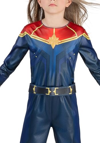 Disfraz clásico Captain Marvel para niña miniatura 4