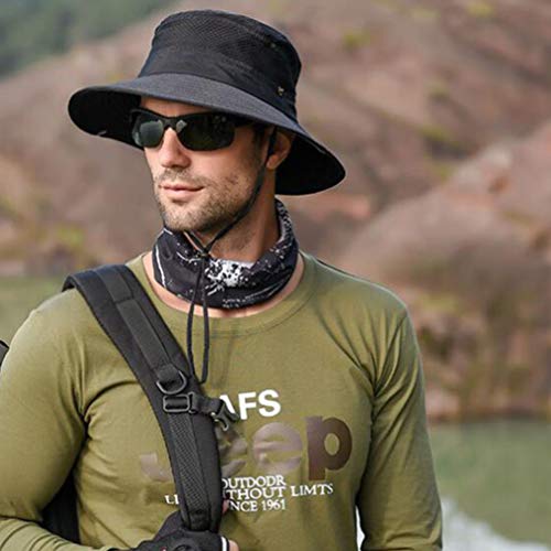 LIOOBO Chapéu Balde de Verão Aba Larga Chapéu de Praia Floppy Chapéu de Proteção Solar para Viagens