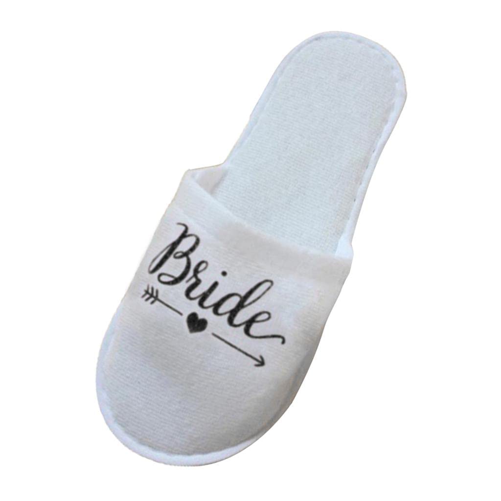 calandis ™ Wedding Bride Slippers Hotel Bachelorette Guest Supplies Black | Womens Shoes | Slippers-picture-40