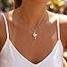 CONRAN KREMIX Waterproof Gold Cross Necklace Box Chain Necklaces for Women Non Tarnish,14k Gold Plated Stainless Steel Dainty Cross With Crown Necklace for Women Christian Gifts Jewelry