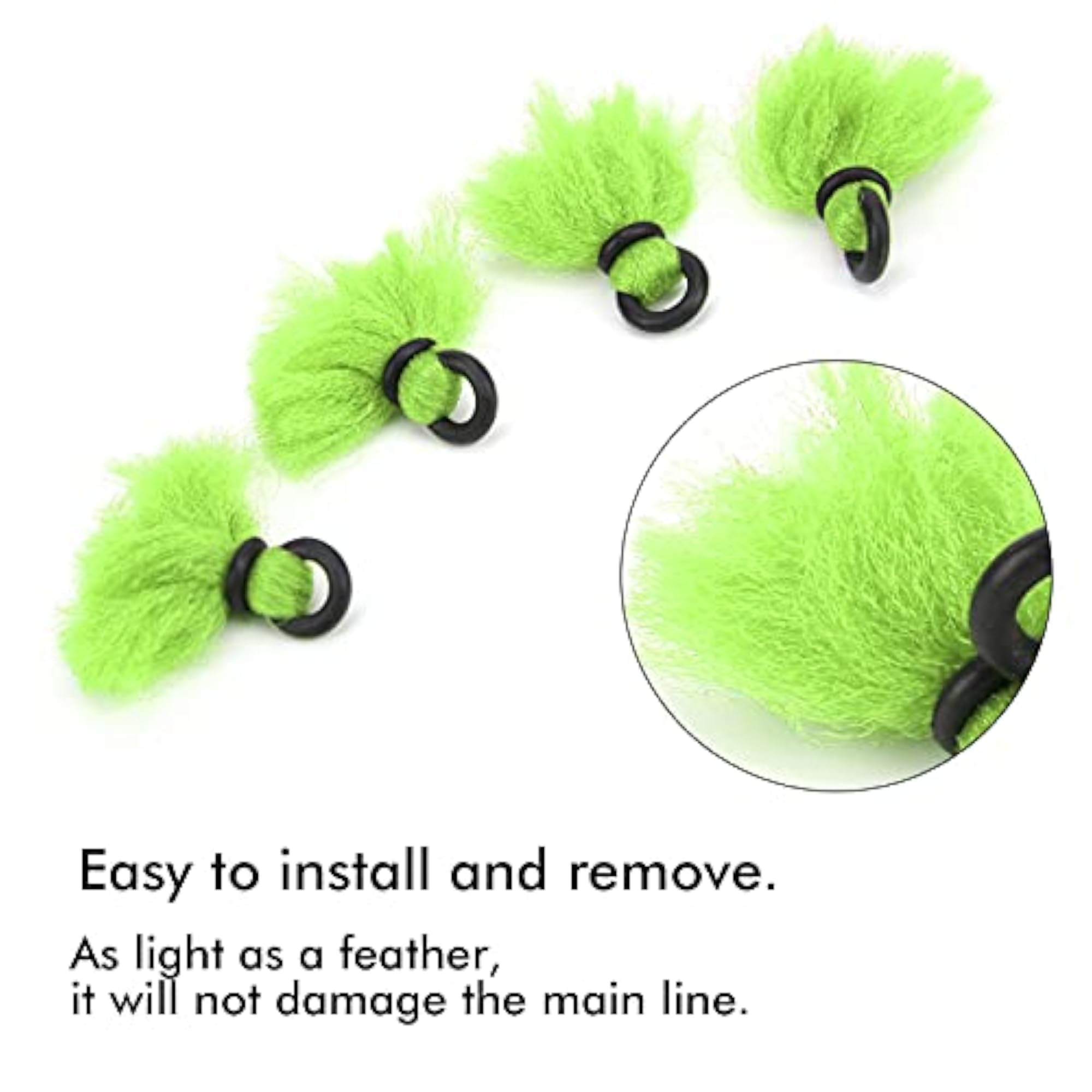 Fly Fishing Yarn Strike Indicators, Green