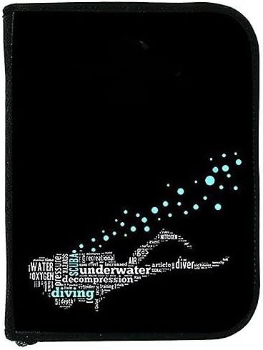 New Scuba Diving 3 Ring Zippered Log Book Binder with Free Generic Log Insert ($12.95 Value) - Diver Text