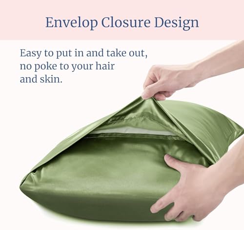 Image of Go Well Bonnet for Curly Hair with Free Satin Pillow Covers and Scrunchies | Silk Bonnet for Hair | Combo of Pack of 2 Satin Pillowcases with 3 Silk Scrunchies Adjustable HairCap (Sage)