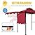FAB BASED 5x8 Grill Gazebo, Outdoor BBQ Grill Patio Canopy with Extra Shadow & LED Lights, Barbeque Gazebo Canopy (Red)